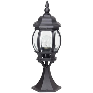 Sockelleuchte BRILLIANT Istria Lampen Gr. 1 flammig, Ø 18 cm Höhe: 50 cm, schwarz Sockelleuchten 50 cm Höhe, Ø 18 cm, E27, IP23, Alu-DruckgussGlas,