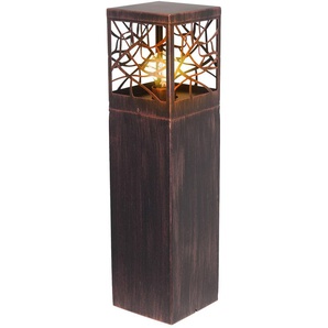 Sockelleuchte BRILLIANT Whitney Lampen Gr. 1 flammig, Höhe: 59 cm, braun (rostfarben) Sockelleuchten 59 cm Höhe, E27, IP44, MetallKunststoff, rost