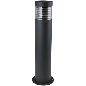 Sockelleuchte HEITRONIC Kresos Lampen Gr. 1 flammig, Ø 12 cm Höhe: 26 cm, grau (anthrazit) Sockelleuchten Sockelleuchte, Außenlampe, klarer 360-Lichtaustritt