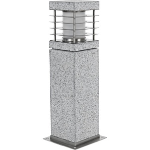 Sockelleuchte HEITRONIC La Mer Lampen Gr. Höhe: 40 cm, grau Sockelleuchten Standleuchte, Außenlampe, aus echtem Granit, seewasserbeständig