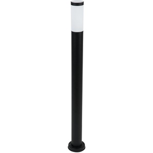 Sockelleuchte HEITRONIC Larisa Lampen Gr. 1 flammig, Ø 7,8 cm Höhe: 105 cm, schwarz Sockelleuchten Pollerleuchte,Sockelleuchte,Außenlampe, Edelstahl (schwarz lackiert)