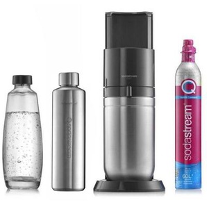 SodaStream Wassersprudler DUO Inkl. Metallflasche, Anthrazit, Metall, Kunststoff, Glas, 15.8x44x31 cm, Küchengeräte, Wasseraufbereitung,