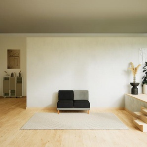 Sofa 2-Sitzer Anthrazit Feingewebe - Elegantes, gemütliches 2-Sitzer Sofa: Hochwertige Qualität, einzigartiges Design - 120 x 81 x 98 cm, konfigurierbar