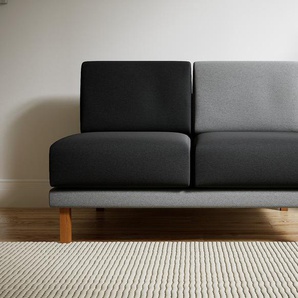 Sofa 2-Sitzer Anthrazit Feingewebe - Elegantes, gemütliches 2-Sitzer Sofa: Hochwertige Qualität, einzigartiges Design - 120 x 81 x 98 cm, konfigurierbar
