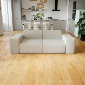 Sofa 2-Sitzer Weiß Webstoff - Elegantes, gemütliches 2-Sitzer Sofa: Hochwertige Qualität, einzigartiges Design - 216 x 72 x 107 cm, konfigurierbar