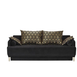 Sofa 2-sitzig   Lia ¦ schwarz ¦ Maße (cm): B: 223 H: 97 T: 100.0