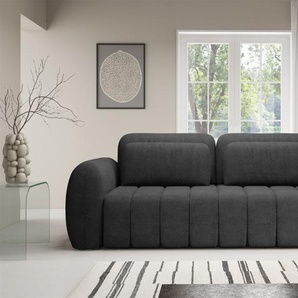 Sofa 3-Sitzer mit Schlaffunktion CARIA in Stoff Quelle Anthrazit