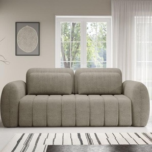 Sofa 3-Sitzer mit Schlaffunktion CARIA in Stoff Quelle Beige
