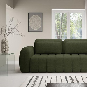 Sofa 3-Sitzer mit Schlaffunktion CARIA in Stoff Quelle Grün
