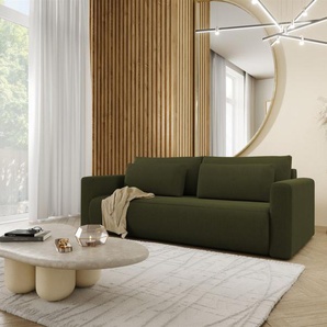 Sofa 3-Sitzer mit Schlaffunktion CHAIRA Stoff Curio Grün