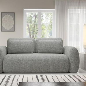 Sofa 3-Sitzer mit Schlaffunktion GASTON in Stoff Puente Grau