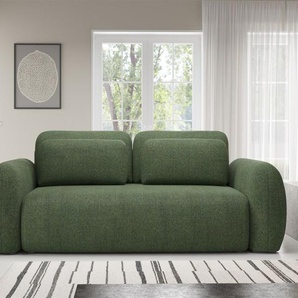 Sofa 3-Sitzer mit Schlaffunktion GASTON in Stoff Puente Grün