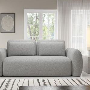 Sofa 3-Sitzer mit Schlaffunktion GASTON in Stoff Puente Hellgrau