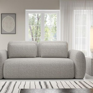Sofa 3-Sitzer mit Schlaffunktion GASTON in Stoff Puente Sandgrau