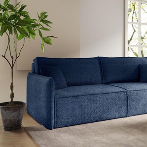 Sofa 3-Sitzer mit Schlaffunktion LAGOS in Stoff Abriamo Dunkelblau