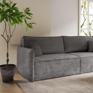 Sofa 3-Sitzer mit Schlaffunktion LAGOS in Stoff Abriamo Dunkelgrau