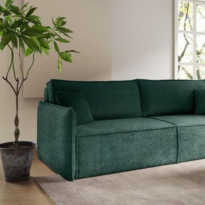 Sofa 3-Sitzer mit Schlaffunktion LAGOS in Stoff Abriamo Dunkelgrün