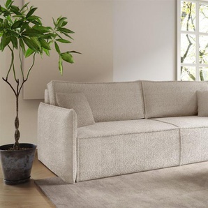 Sofa 3-Sitzer mit Schlaffunktion LAGOS in Stoff Abriamo Hellbeige