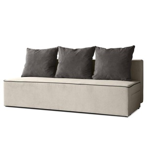 Sofa 3-sitzer mit Schlaffunktion RICO beige+braun