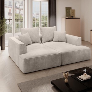 Sofa 3-Sitzer - tiefe Komfortsitzfläche - Cord - Beige - PINETA