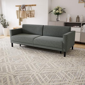 Sofa 3-Sitzer Zementgrau Melierte Wolle - Elegantes, gemütliches 3-Sitzer Sofa: Hochwertige Qualität, einzigartiges Design - 224 x 67 x 98 cm, konfigurierbar