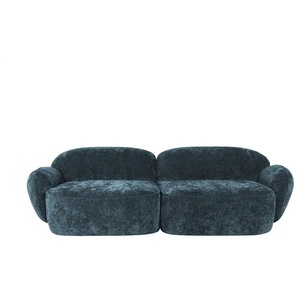 Sofa 3-sitzig Bubble - türkis/petrol - Materialmix - 236 cm - 80 cm - cm 104,0 | Möbel Kraft