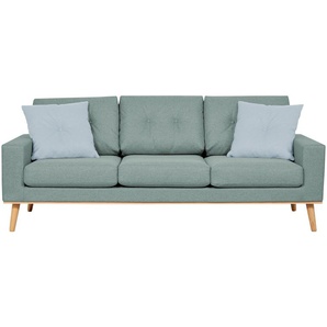 Sofa  3-sitzig  Cristy ¦ blau ¦ Maße (cm): B: 211 H: 88 T: 86.0