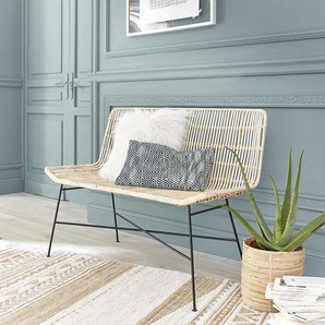 Sofa aus Rattan und Metall 120