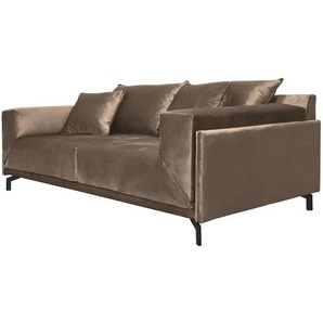 Sofa Betel I 2,5 -Sitzer Braun/Beige/Cappuccino Samt 205 x 85 x 110cm Skandi