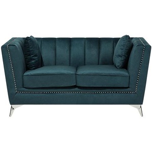 Sofa Blau-Grün Polsterbezug 2-Sitzer Glamourös Wohnzimmer