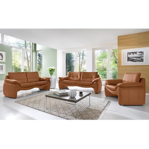Sofa Budal 2-Sitzer Braun Echtleder Canela 185 x 80 x 88cm Modern
