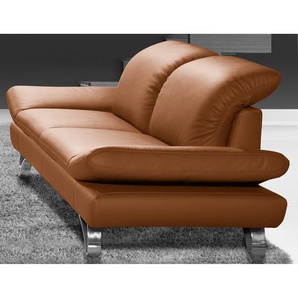 Sofa Buin 2-Sitzer Braun Echtleder Canela 202 x 78 x 95cm Modern