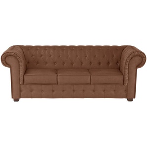 Sofa   Chester ¦ braun ¦ Maße (cm): B: 215 H: 77 T: 94