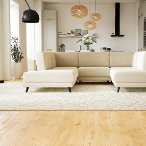 Sofa Cremebeige - Moderne Designer-Couch: Hochwertige Qualität, einzigartiges Design - 268 x 75 x 214 cm, Komplett anpassbar