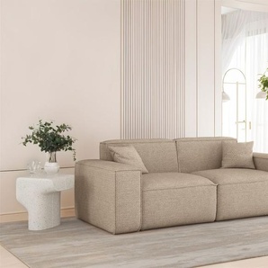 Sofa Designersofa CELES PREMIUM 2-Sitzer in Stoff Artico Beige
