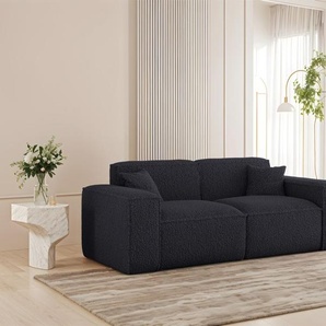 Sofa Designersofa CELES PREMIUM 2-Sitzer in Stoff Sven Dunkelblau