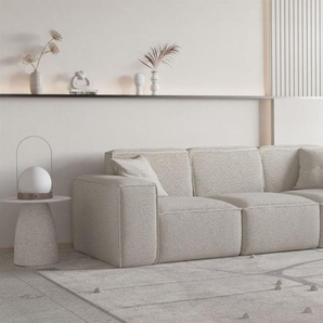 Sofa Designersofa CELES PREMIUM 3-Sitzer in Stoff Ascot Bukla Beige