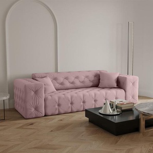 Sofa Designersofa CHANTAL 3-Sitzer in Stoff Opera Velvet Pink