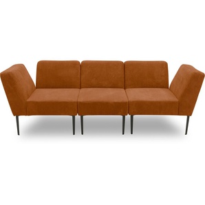 Sofa-Eckelement DOMO COLLECTION 700010 Lieferzeit nur 2 Wochen, auch einzeln stellbar Polsterelemente Gr. Cord, orange (terrakotta) Sofaelemente