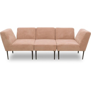 Sofa-Eckelement DOMO COLLECTION 700010 Lieferzeit nur 2 Wochen, auch einzeln stellbar Polsterelemente Gr. Cord, rosa (rose) Sofaelemente Modul - als Ecke oder Abschluss einsetzbar, Cord-Bezug