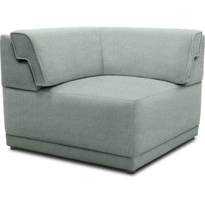Sofa-Eckelement DOMO COLLECTION 800007 Polsterelemente Gr. Feinstruktur, Mit Rückenkissen, grün (mint) Sofaelemente Rückenkissen aufstellbar, unendlich erweiterbar