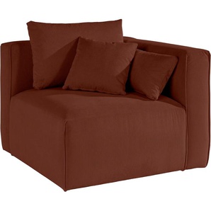 Sofa-Eckelement GUIDO MARIA KRETSCHMER HOME&LIVING Comfine Polsterelemente Gr. Samtcord, orange (terra) Sofaelemente