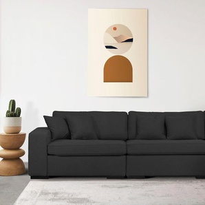 Sofa-Eckelement GUIDO MARIA KRETSCHMER HOME&LIVING Skara XXL L-Form Polsterelemente Gr. Struktur (recyceltes Polyester), Ottomane rechts, Federkernpolsterung, grau (graphit) Sofaelemente