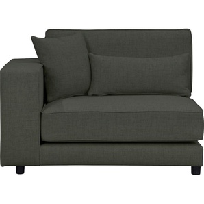 Sofa-Eckelement OTTO PRODUCTS Grenette Polsterelemente Gr. Struktur (recyceltes Polyester), Armlehne links, grün (dunkelgrün) Sofaelemente