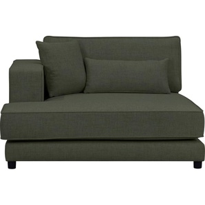Sofa-Eckelement OTTO PRODUCTS Grenette Polsterelemente Gr. Struktur (recyceltes Polyester), Ottomane links, grün (dunkelgrün) Sofaelemente