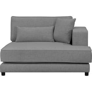 Sofa-Eckelement OTTO PRODUCTS Grenette Polsterelemente Gr. Struktur (recyceltes Polyester), Ottomane rechts, grau (anthrazit) Sofaelemente