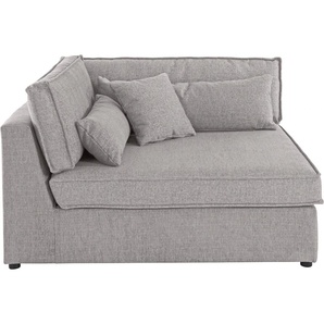 Sofa-Eckelement RAUM.ID Enid Polsterelemente Gr. Struktur, Eckelement links, grau (hellgrau) Sofaelemente