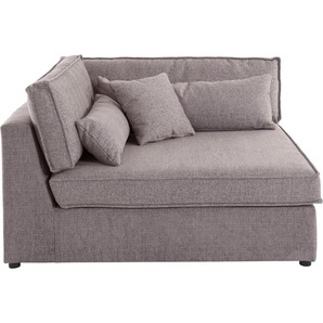 Sofa-Eckelement RAUM.ID Enid Polsterelemente Gr. Struktur, Eckelement links, grau (taupe) Sofaelemente Teil eines Modulsofas, fester Sitzkomfort, auch in Breitcord