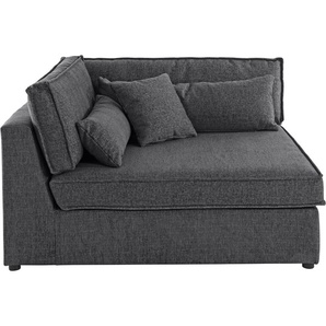 Sofa-Eckelement RAUM.ID Enid Polsterelemente Gr. Struktur, Eckelement links, schwarz Sofaelemente Teil eines Modulsofas, fester Sitzkomfort, auch in Breitcord
