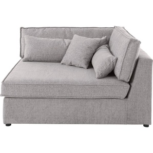 Sofa-Eckelement RAUM.ID Enid Polsterelemente Gr. Struktur, Eckelement rechts, grau (hellgrau) Sofaelemente Teil eines Modulsofas, fester Sitzkomfort, auch in Breitcord